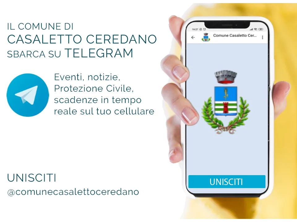 Il comune di Casaletto Ceredano sbarca su... Telegram